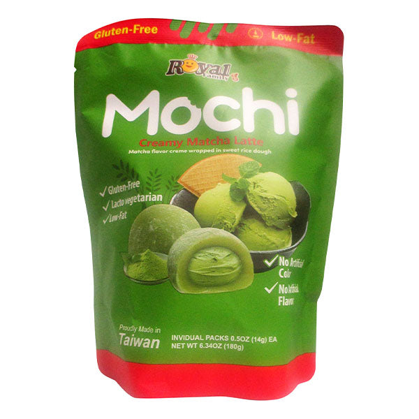 Royal Family Mochi Rice Treats Creamy Matcha Latte