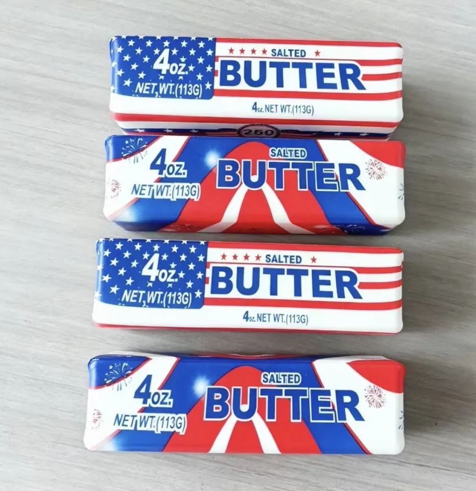 Salted Butter Stick Squishy - Red/White/Blue Patriotic