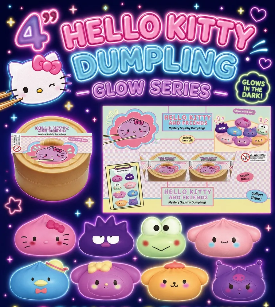 Sanrio Hello Kitty And Friends Mystery Squishy Dumpling Glow In The Dark Fidget Toy — photo 2
