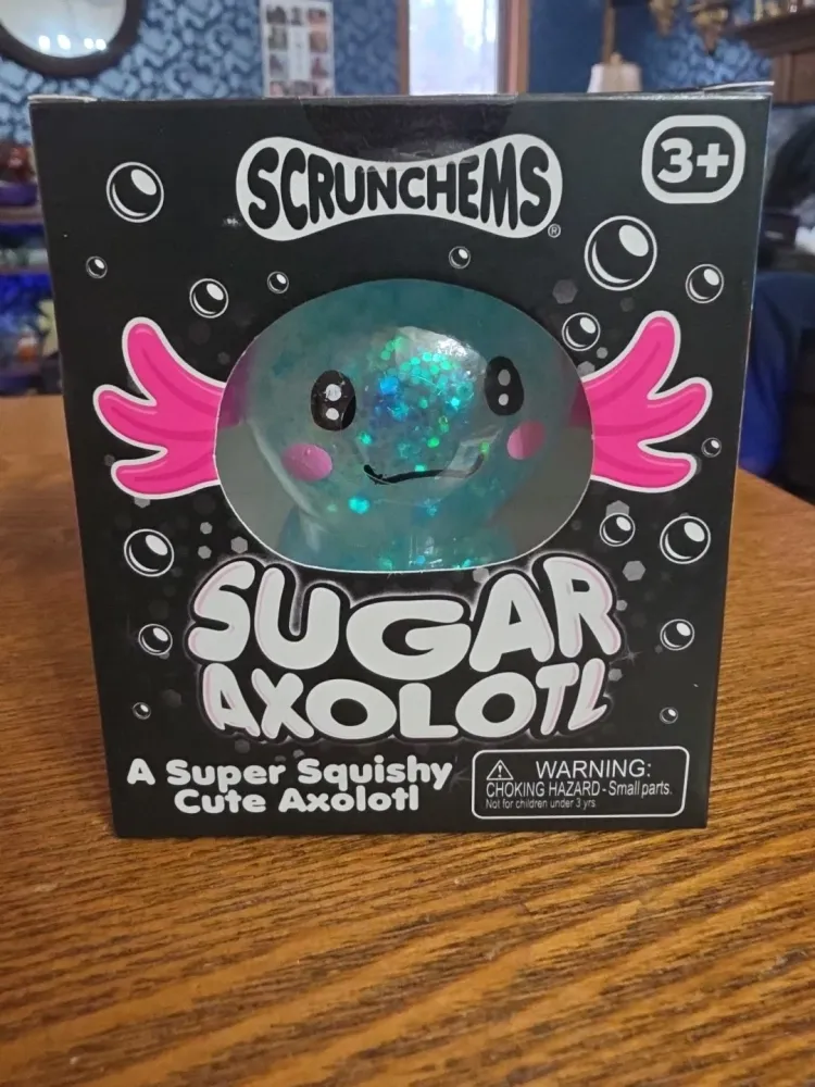 Scrunchems Axolotl Super Squishy - Blue Glitter