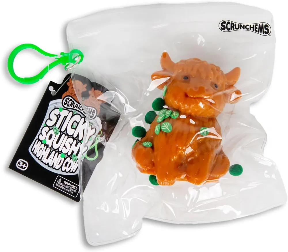Scrunchems Sticky Squishy Highland Cow Fidget Toy