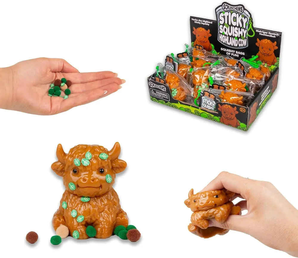 Scrunchems Sticky Squishy Highland Cow Fidget Toy — photo 2