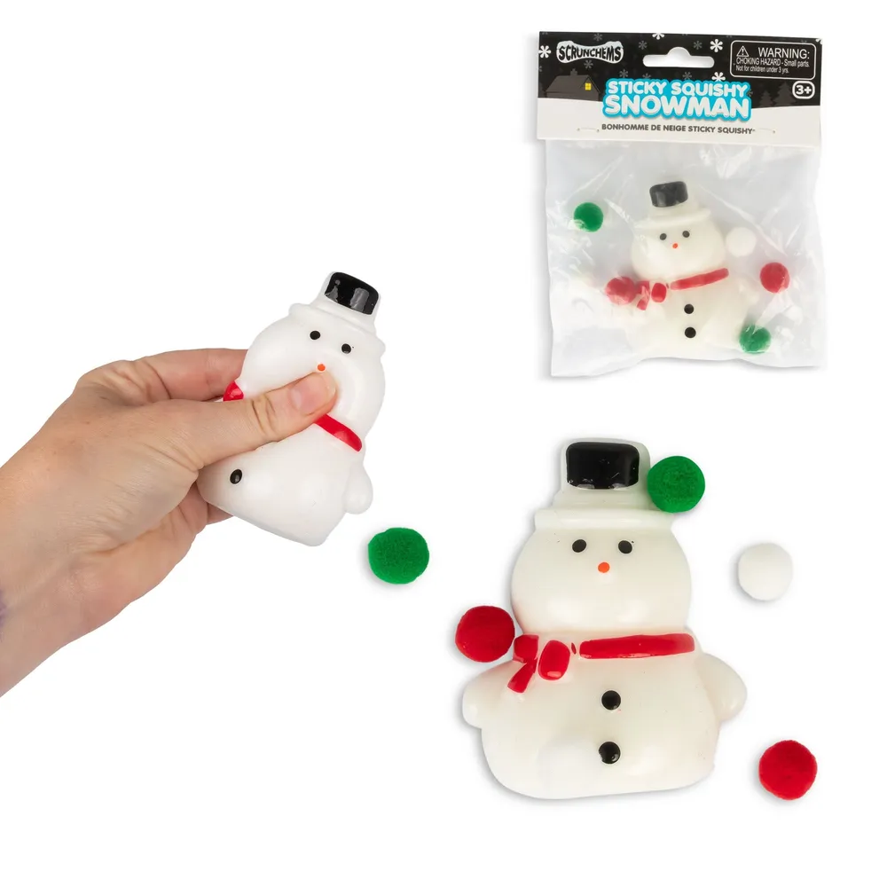 Scrunchems Sticky Squishy Snowman Fidget Toy