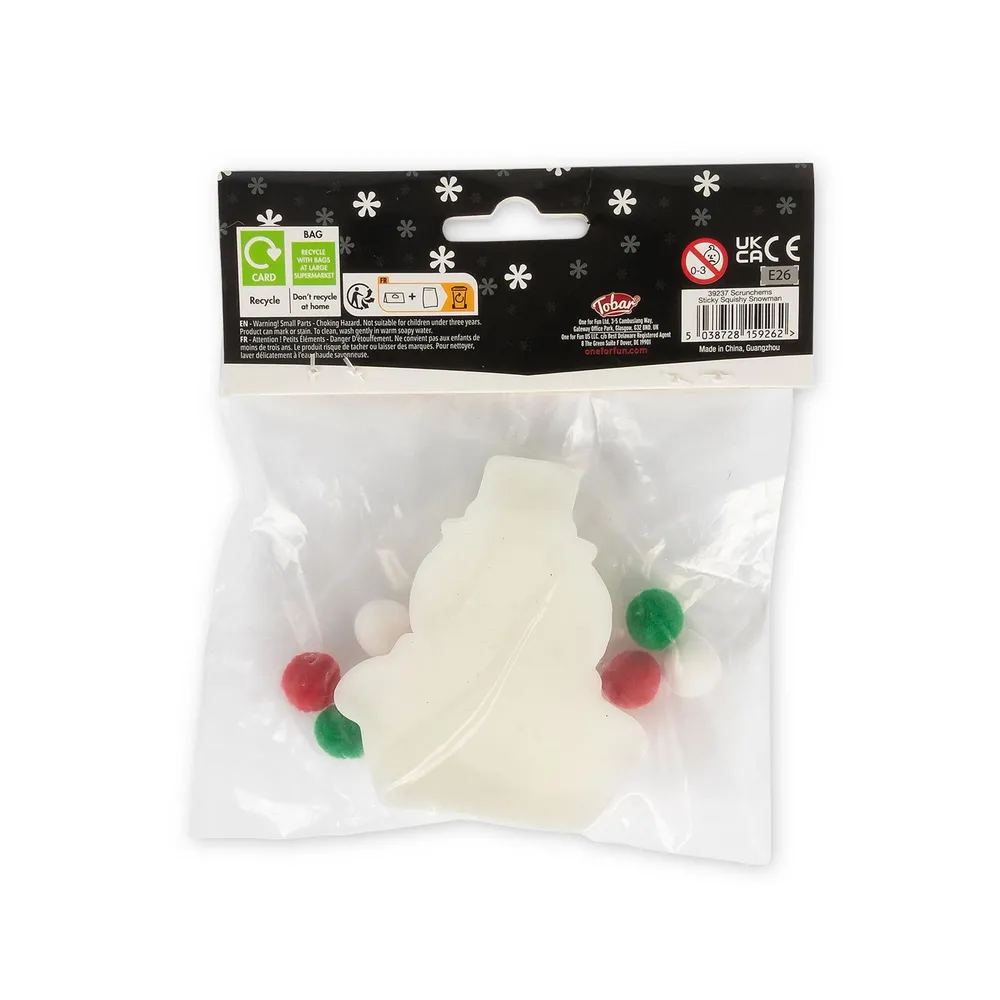 Scrunchems Sticky Squishy Snowman Fidget Toy — photo 4