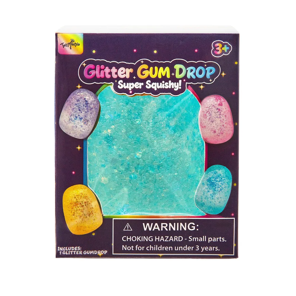 Sensory Toy Box: Squishy Glitter Gum Drops Stress Relief Fidget Toy — photo 3