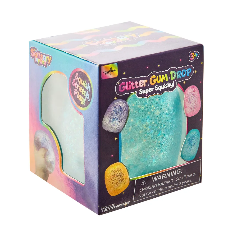 Sensory Toy Box: Squishy Glitter Gum Drops Stress Relief Fidget Toy — photo 4