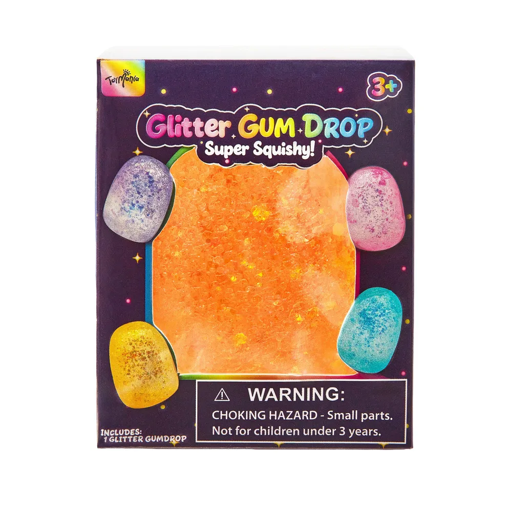Sensory Toy Box: Squishy Glitter Gum Drops Stress Relief Fidget Toy — photo 6
