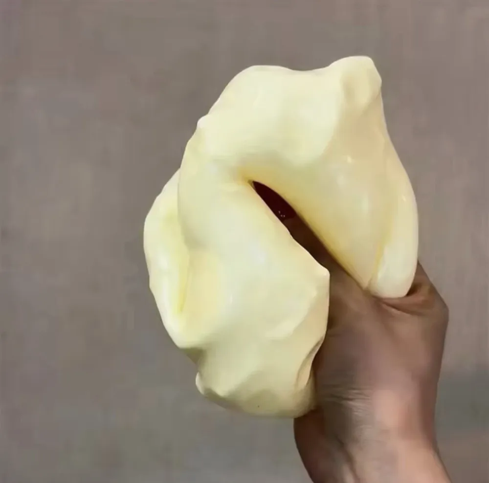 Slow Rising Yellow Cheese Cube Foam Squeeze Ball