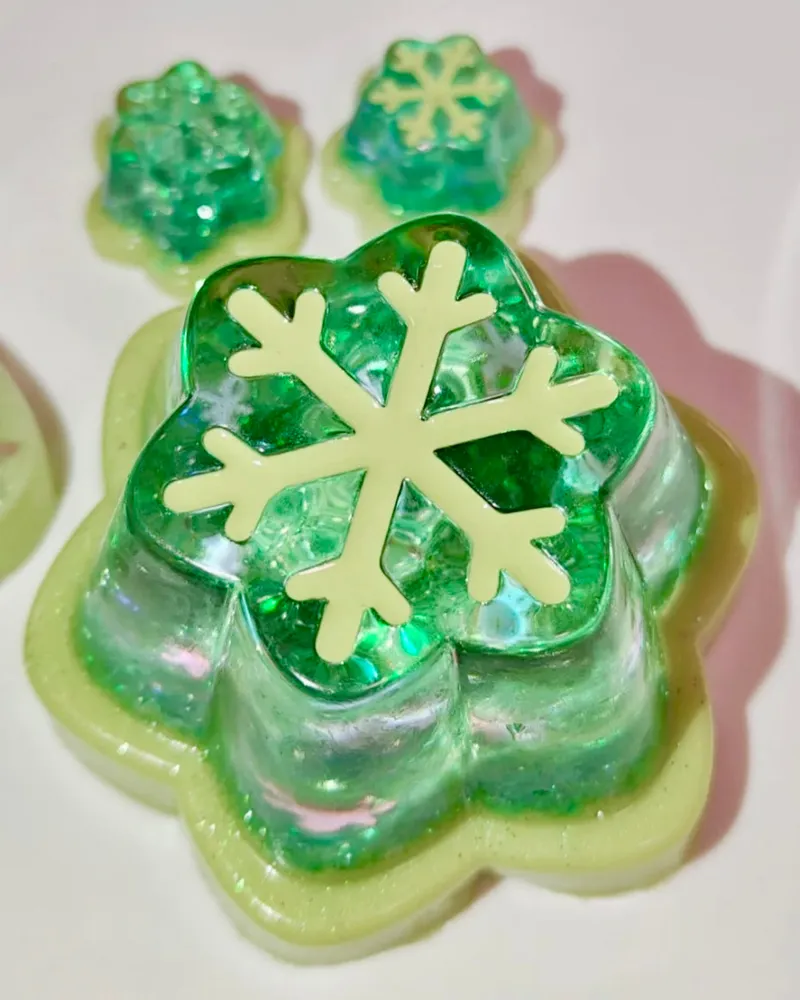 Snowflakes Pudding Squishy Stress Relief Decompression Toy — photo 2
