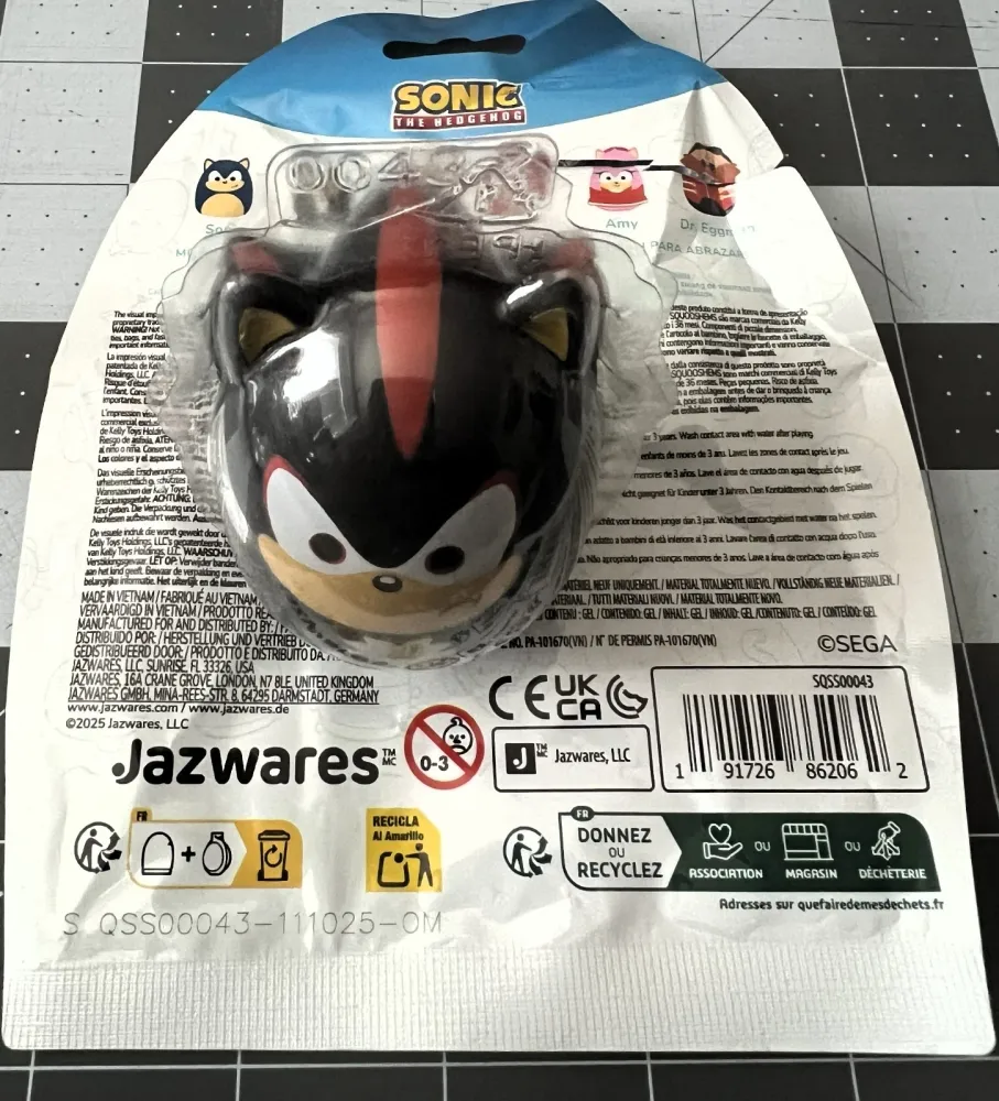 Sonic The Hedgehog SHADOW Mini Squishy Figure