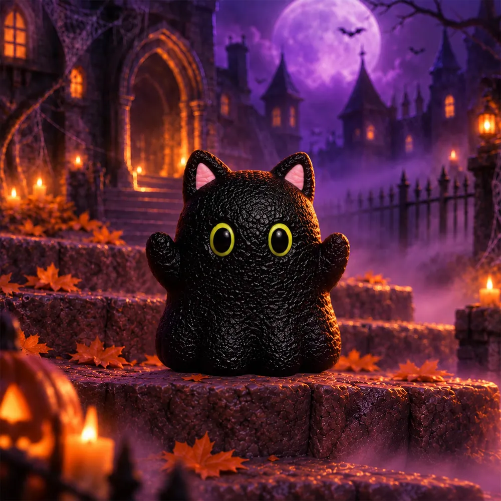 Spooky Black Cat Taba Squishy — photo 4
