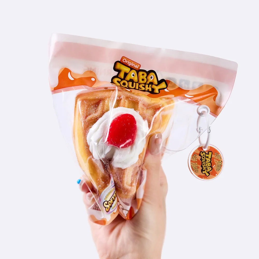 Square Strawberry-Filled Waffle Taba Squishy — photo 4