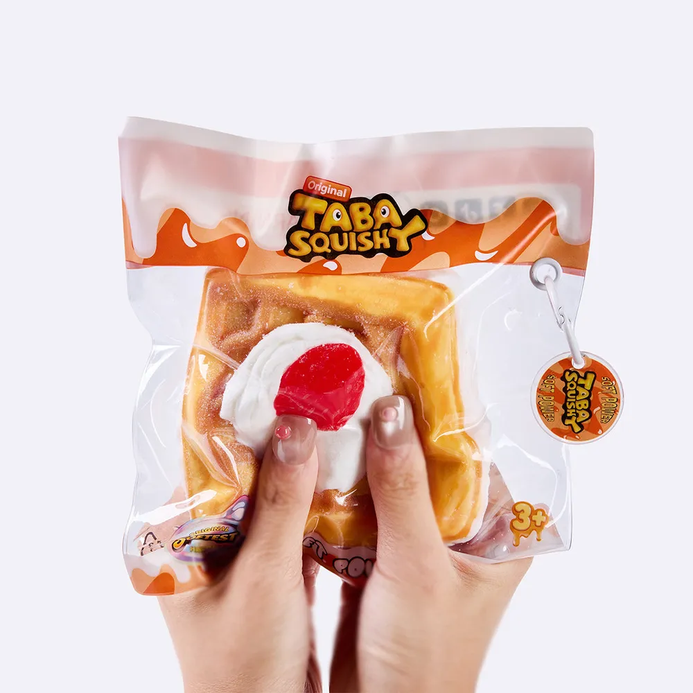 Square Strawberry-Filled Waffle Taba Squishy — photo 5
