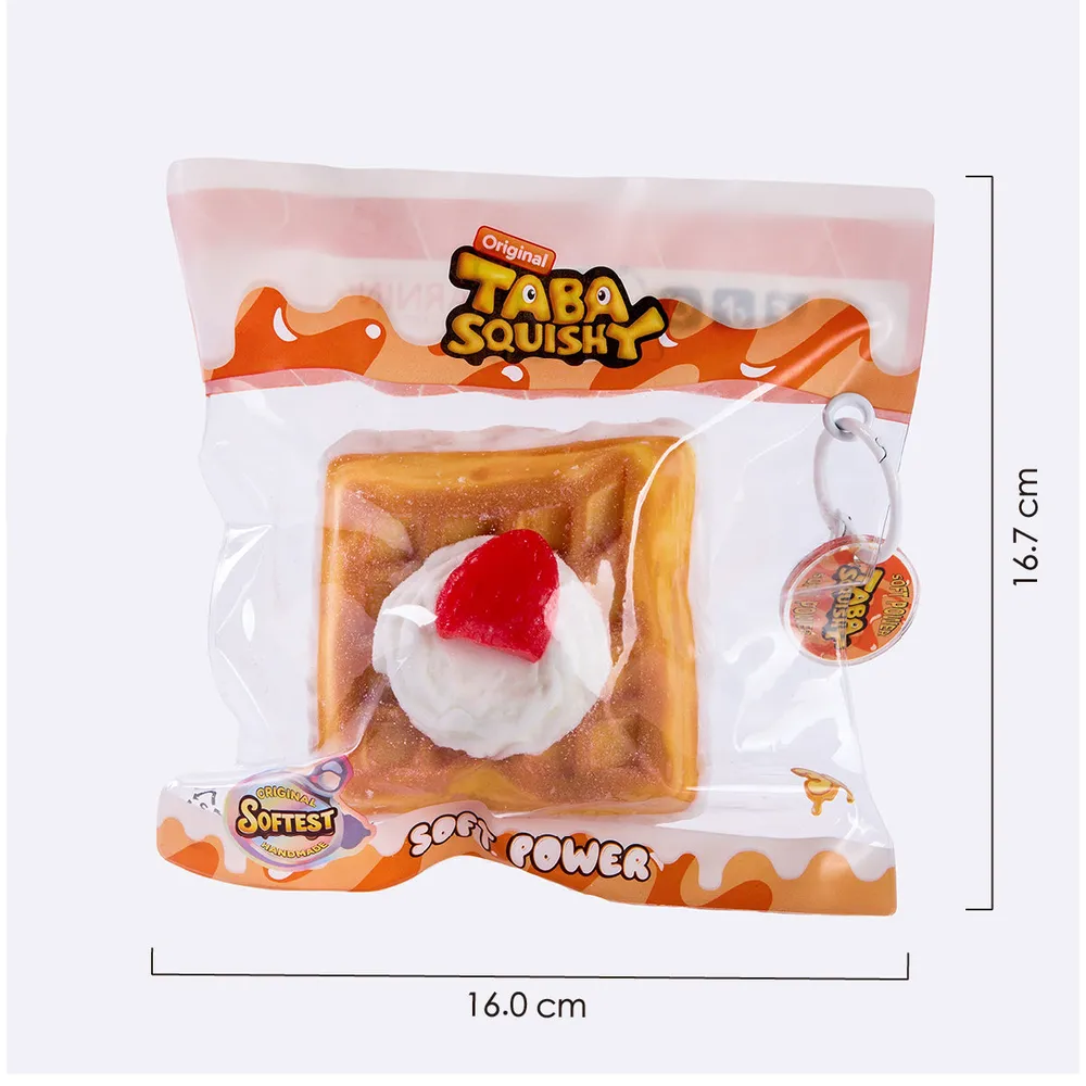 Square Strawberry-Filled Waffle Taba Squishy — photo 6