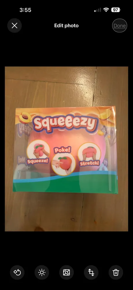 Squeeezy Peach Squishy Stress Toy
