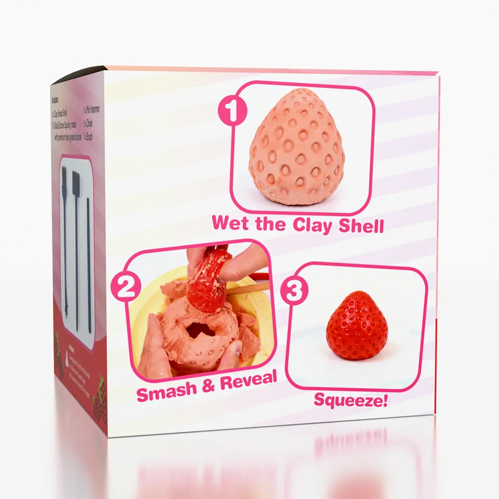 SqueezeSquad Smashables Taba Deluxe Smash and Squeeze Squishies Fidget Toy - Strawberry — photo 2