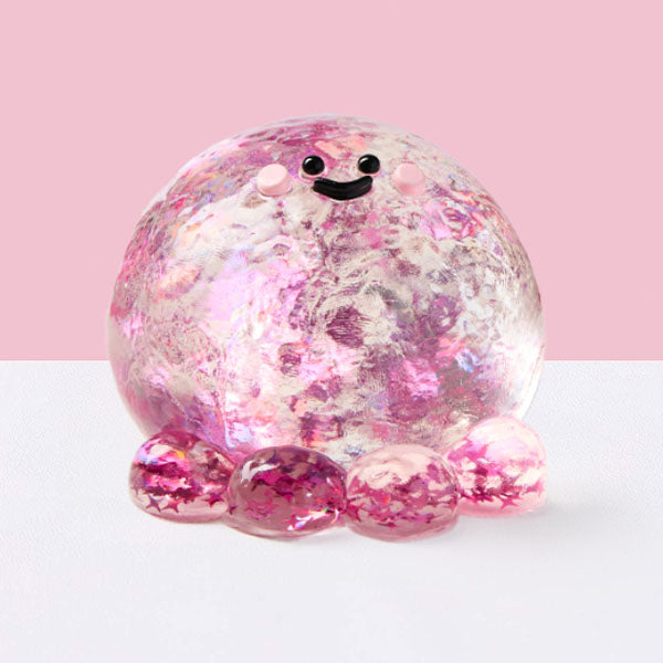 SqueezeSquad Taba Deluxe Premium Silicone Squishies Fidget Toy - Fuchsia Octopus