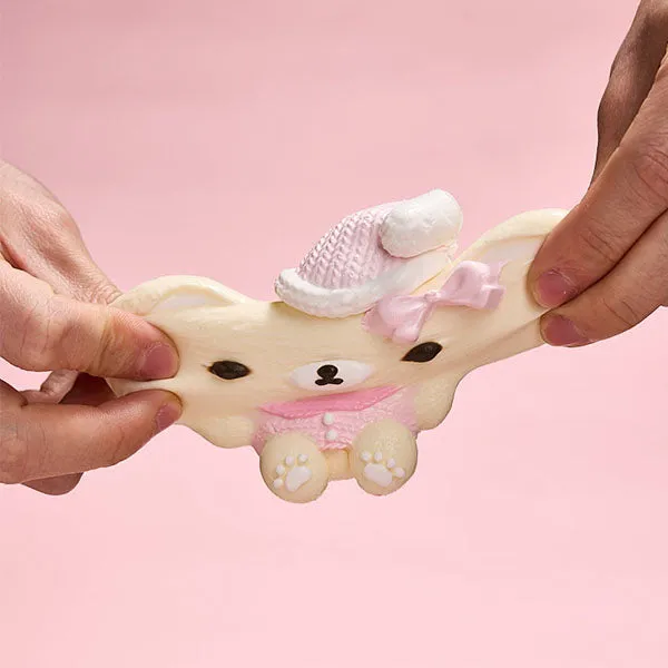 SqueezeSquad Taba Deluxe Premium Silicone Squishies Fidget Toy - Pink Hatted Bear — photo 6