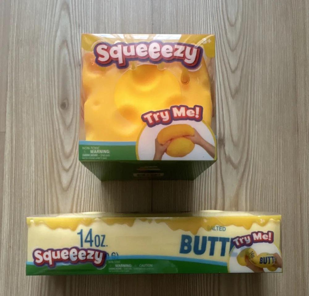 Squeezy Butter and Cheese Squishy Set