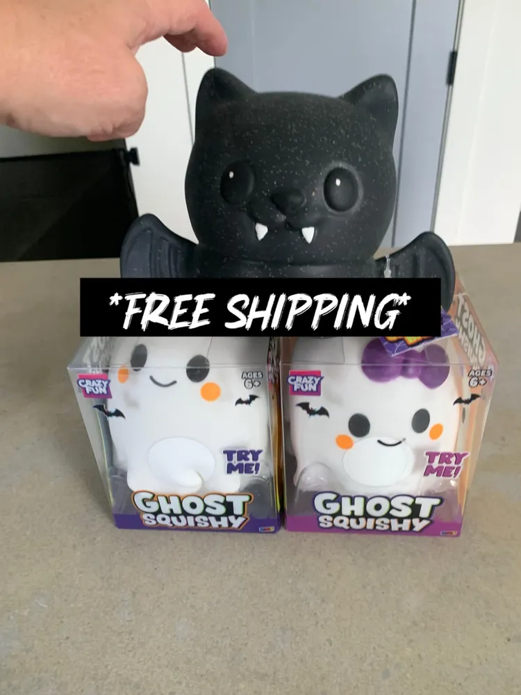 Squishmallow Ghost and Bat Bundle