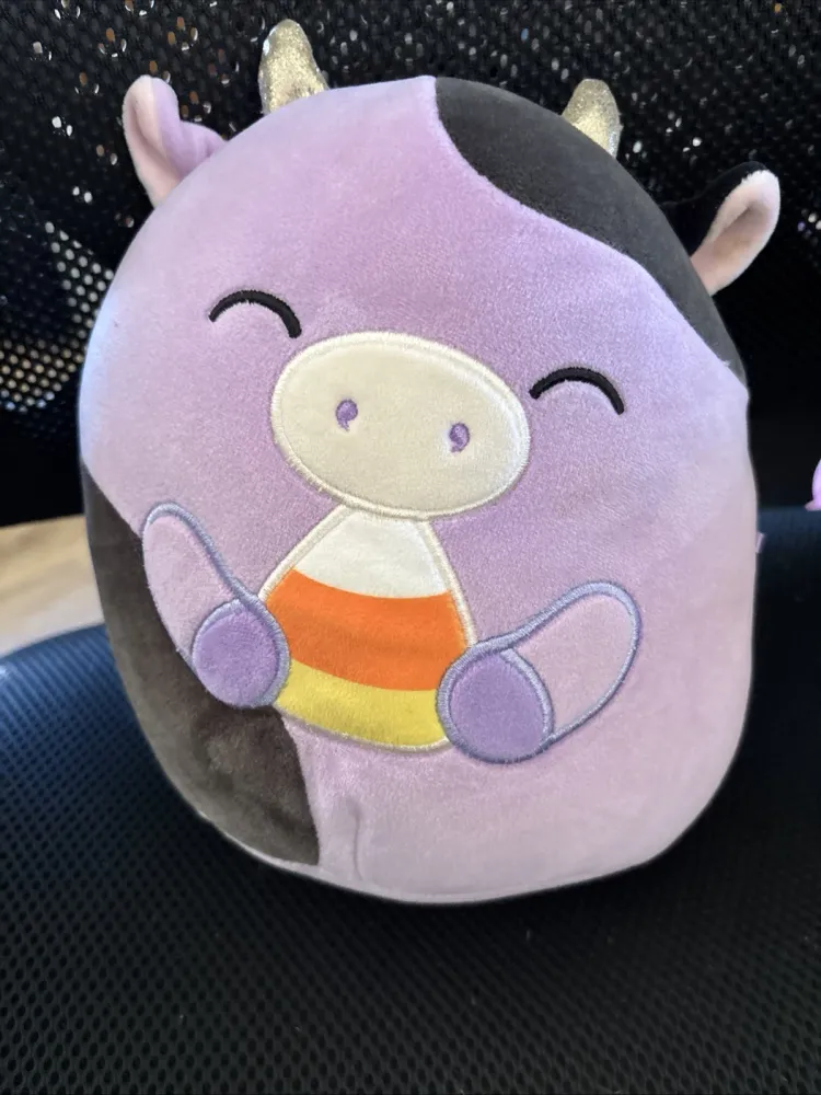 Squishmallows Alexie Purple Candy Corn Cow 12 Inch Plush