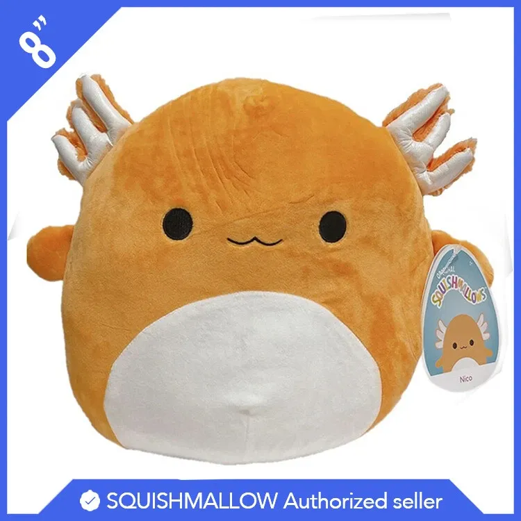 Squishmallows Plush Toys | Nico The Orange Axolotl | 8" Size — photo 2