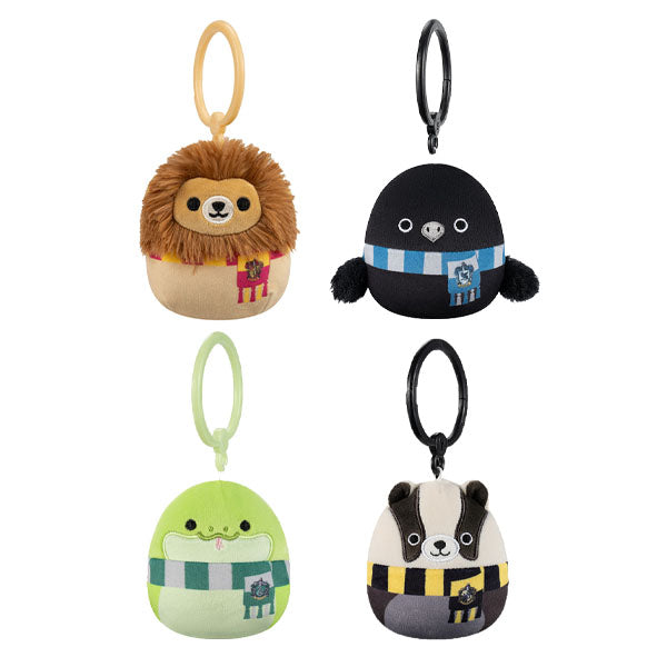Squishmallows Super Soft Plush Toys 3.5" Harry Potter Hogwarts Squad Clip Ons