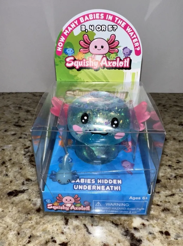 Squishy Axolotl Blue with Surprise Babies — photo 2