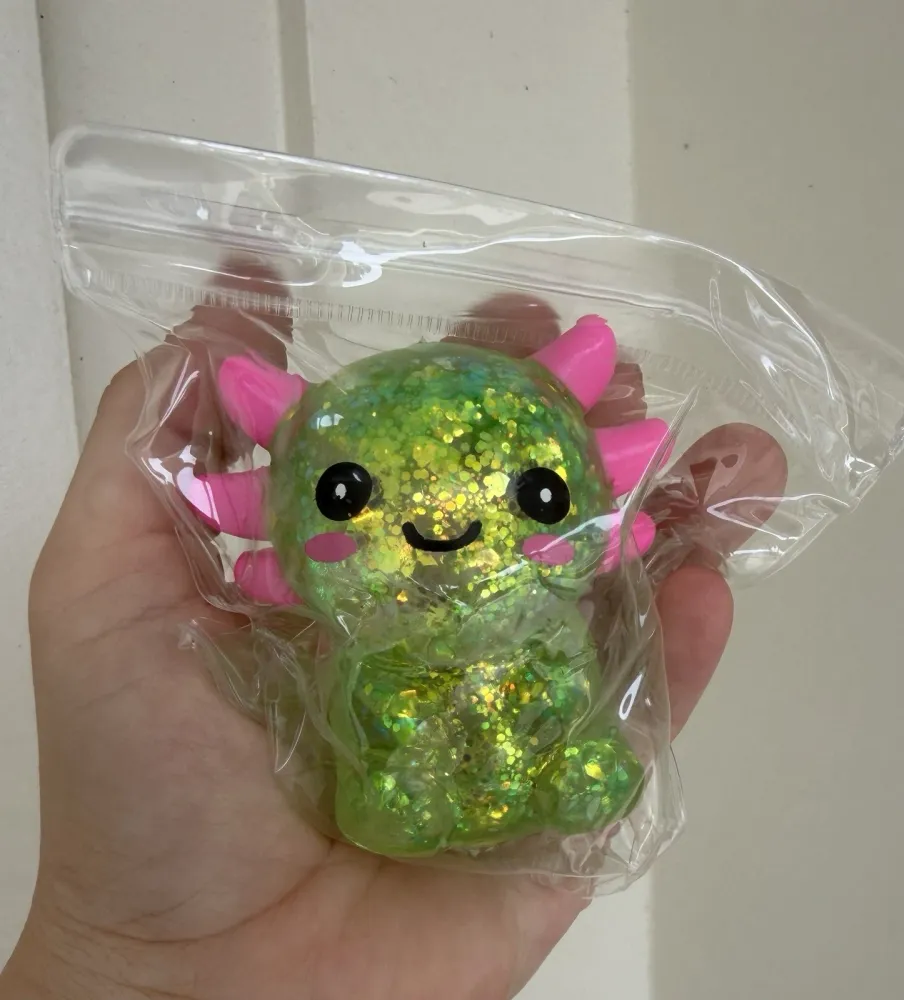 Squishy Axolotl Glitter Squeeze Toy