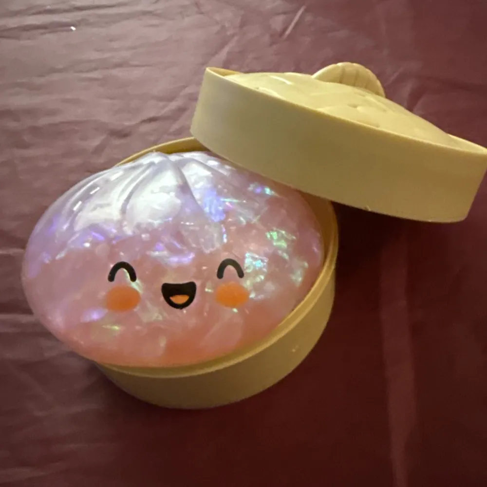 Squishy Bun Holographic Mystery Squishy "Dumpling" (Pink Holographic Glitter Chase Version) Blind Box — photo 2