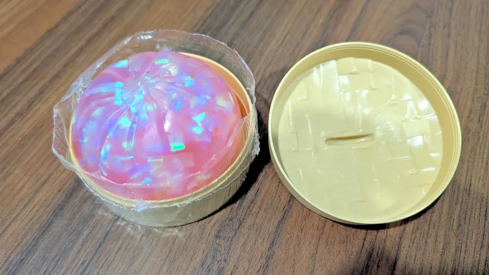 Squishy Bun Holographic Mystery Squishy "Dumpling" (Pink Holographic Glitter Chase Version) Blind Box — photo 4
