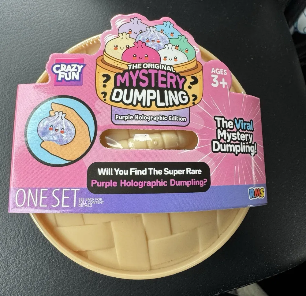 Squishy Bun Holographic Mystery Squishy "Dumpling" (Purple Holographic Glitter Chase Version) Blind Box — photo 2