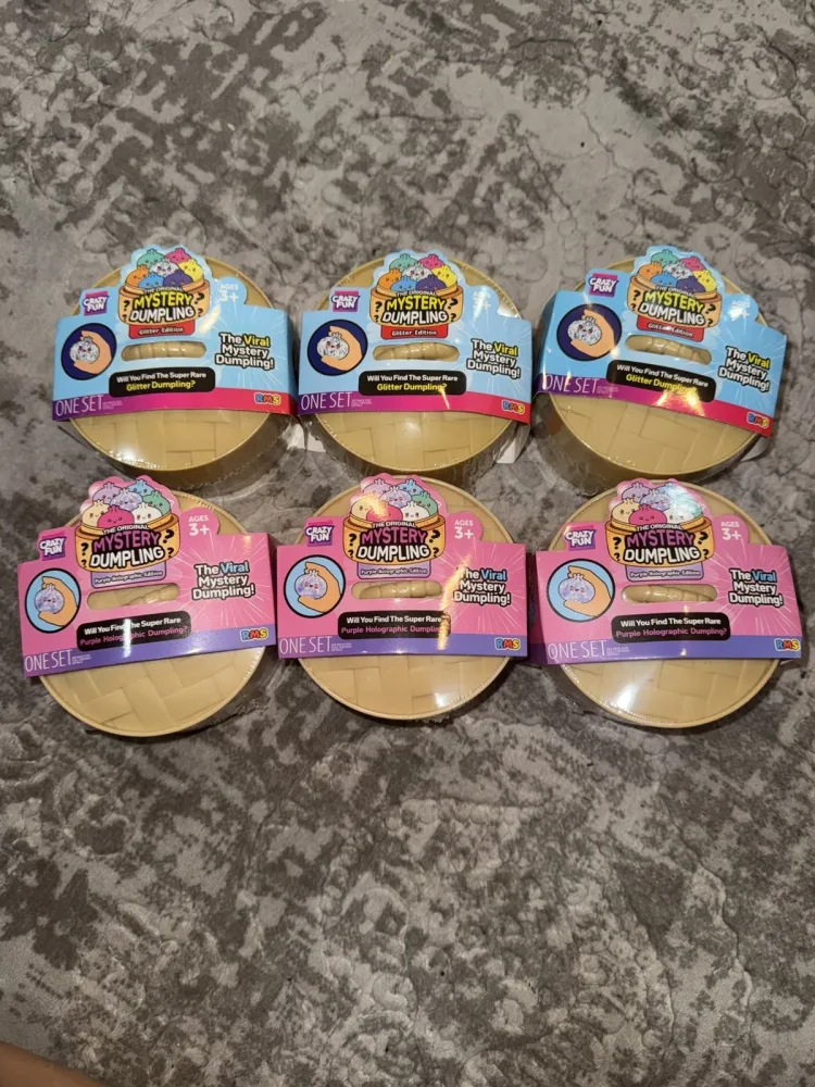 Squishy Bun Holographic Mystery Squishy "Dumpling" (Purple Holographic Glitter Chase Version) Blind Box — photo 3