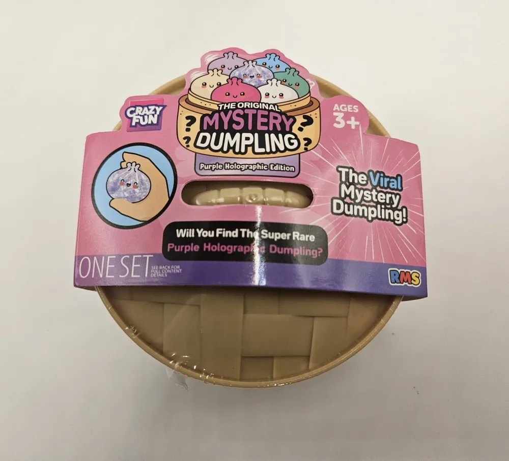 Squishy Bun Holographic Mystery Squishy "Dumpling" (Purple Holographic Glitter Chase Version) Blind Box — photo 4