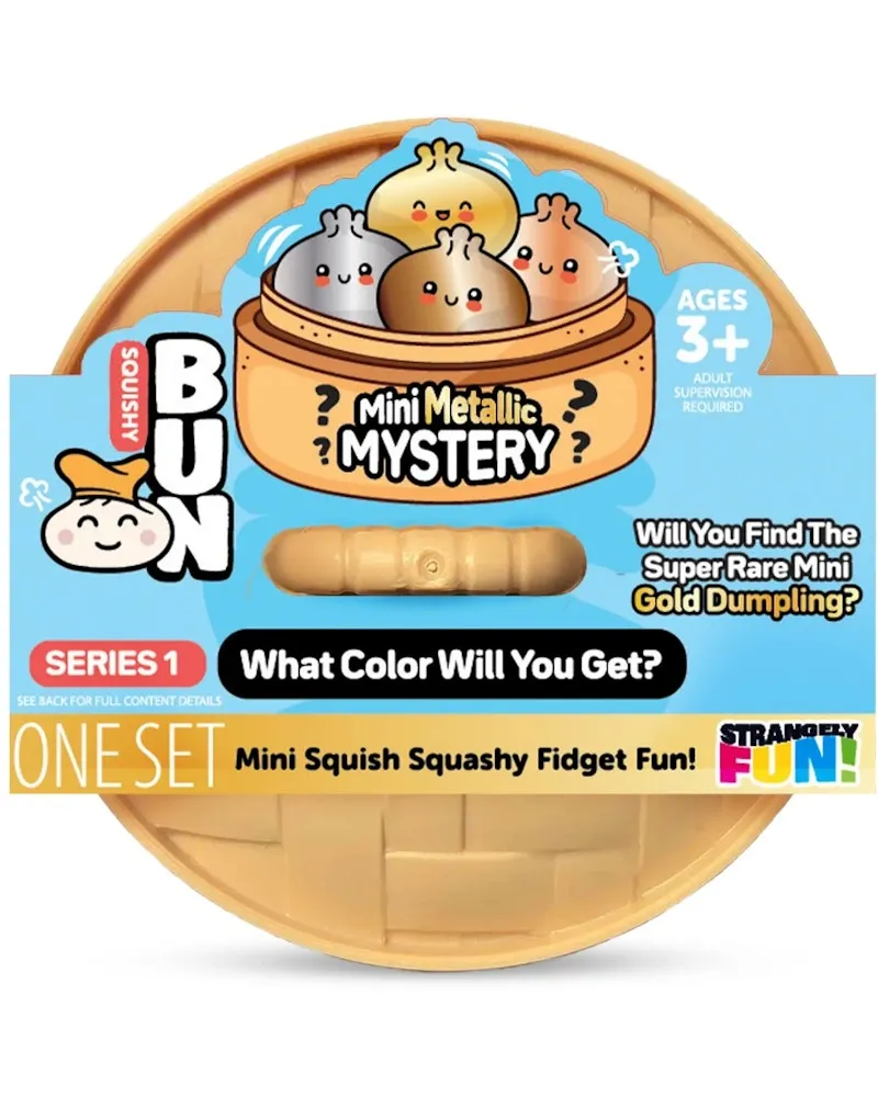 Squishy Bun Mini Metallic Mystery: Gold Dumpling Edition Blind Box
