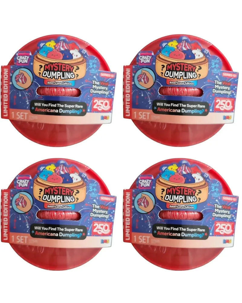 Squishy Bun Mystery Dumpling Americana Edition Blind Box 4x Lot