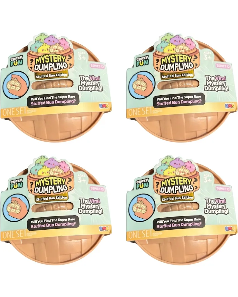 Squishy Bun Mystery "Dumpling" (Stuffed Bun Chase Version) Blind Box 4x Lot