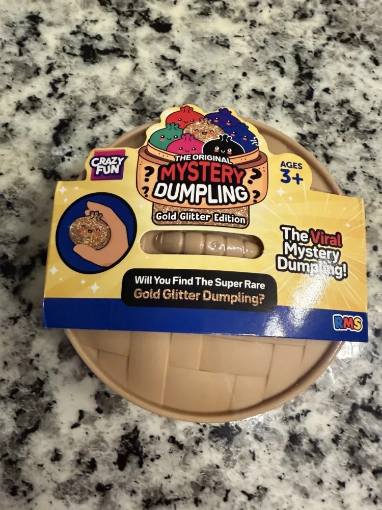 Squishy Bun Mystery Squishy "Dumpling" - Gold Glitter Bun Toy — photo 4