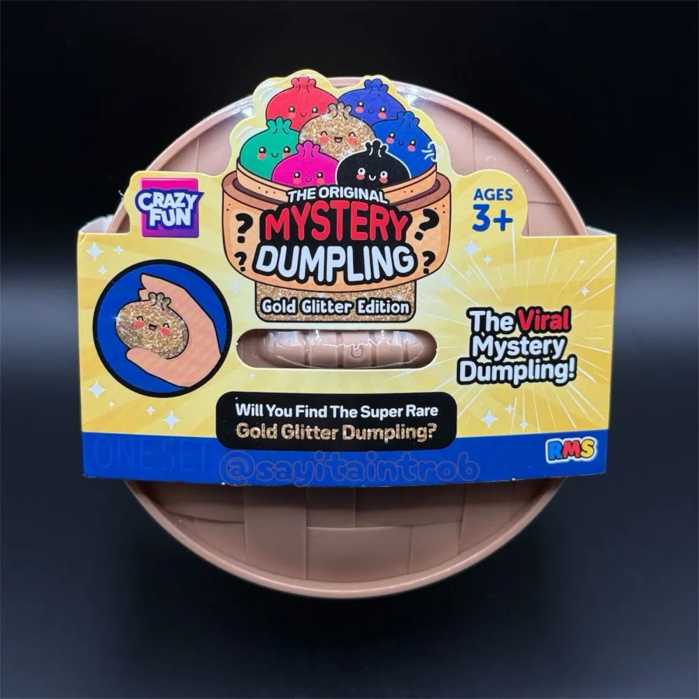 Squishy Bun Mystery Squishy "Dumpling" - Gold Glitter Bun Toy — photo 5