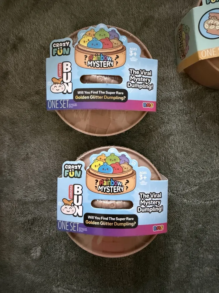Squishy Bun Rainbow Mystery - Golden Glitter Dumpling - One Set Sugar Edition - Limited Edition Blind Box