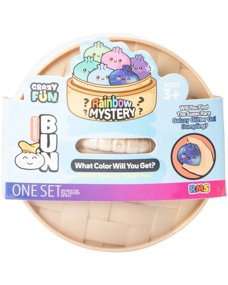Squishy Bun Rainbow Mystery Squishy "Dumpling" (Galaxy Glitter Gel Chase Version) Blind Box