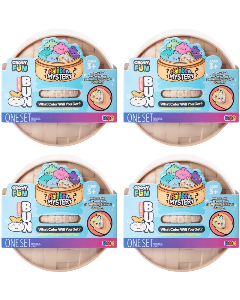 Squishy Bun Rainbow Mystery Squishy "Dumpling" (Simmering Starlight Chase Version) Blind Box 4x Lot