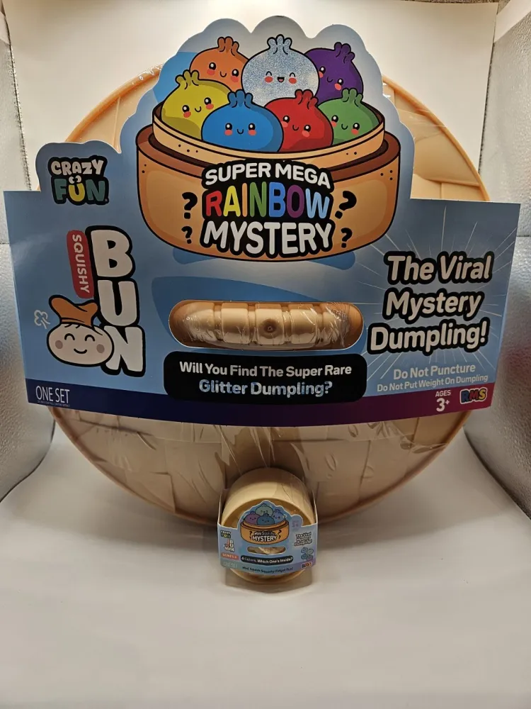 Squishy Bun Super Mega Rainbow Mystery Squishy "Dumpling" (Glitter Version) Blind Box — photo 3