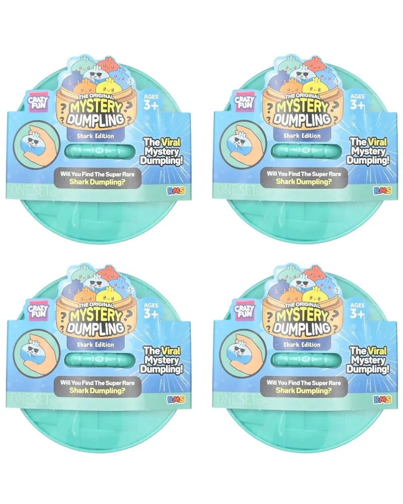Squishy Bun The Original Mystery Dumpling Shark Edition Blind Box 4x Lot