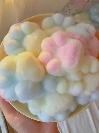 Squishy Contrast Colour Kitty Paw Stress Relief Decompression Toy w/ Flocking — photo 6