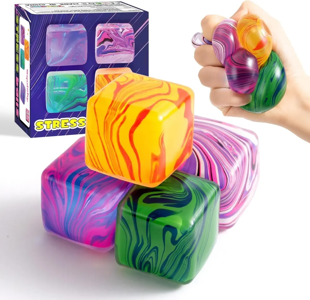 Squishy Fidget Stress Cube Bulk Pack