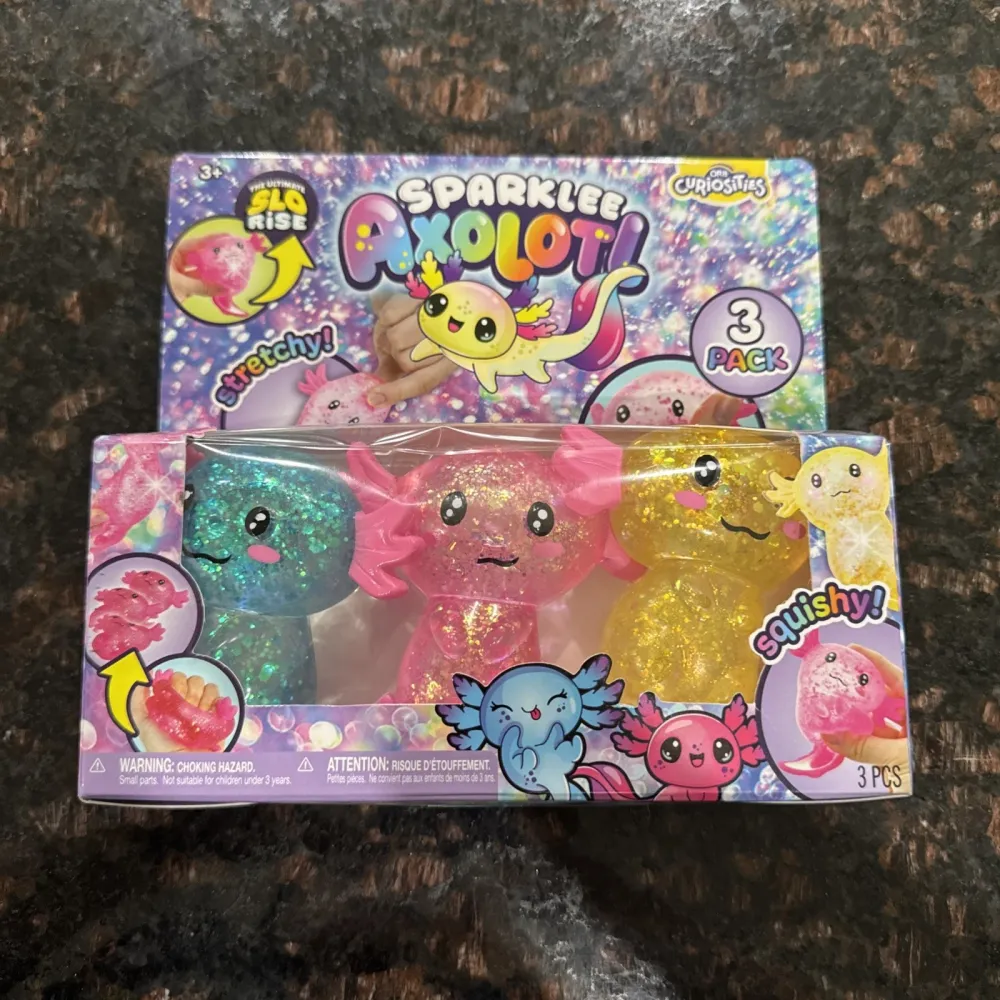 Squishy Glitter Axolotl Stress Squeeze Toy Set — photo 4