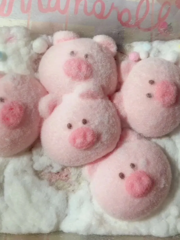 Squishy Piggy Head Stress Relief Decompression Toy w/ Flocking — photo 3