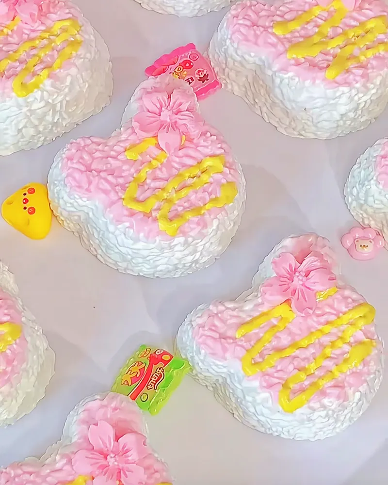 Squishy Sakura Rice Ball Stress Relief Toy — photo 2