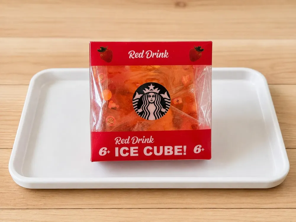 Starbucks Red Drink Ice Cube Sugar Squishy